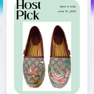 Gucci Kids Shoes with Red and Green Accents